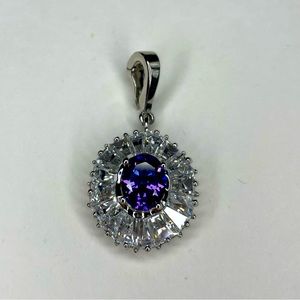 Nolan Miller Tanzanite or Amethyst Crystal pendant 1.5” drop